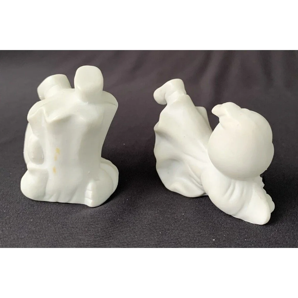 80s Vintage Halloween Ceramic Ghosts Tumbling Duo World of Gifts Imports Taiwan